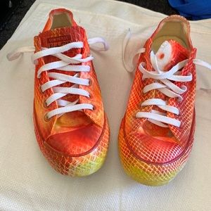 One of a kind “tie dye” Converse All Stars sneakers